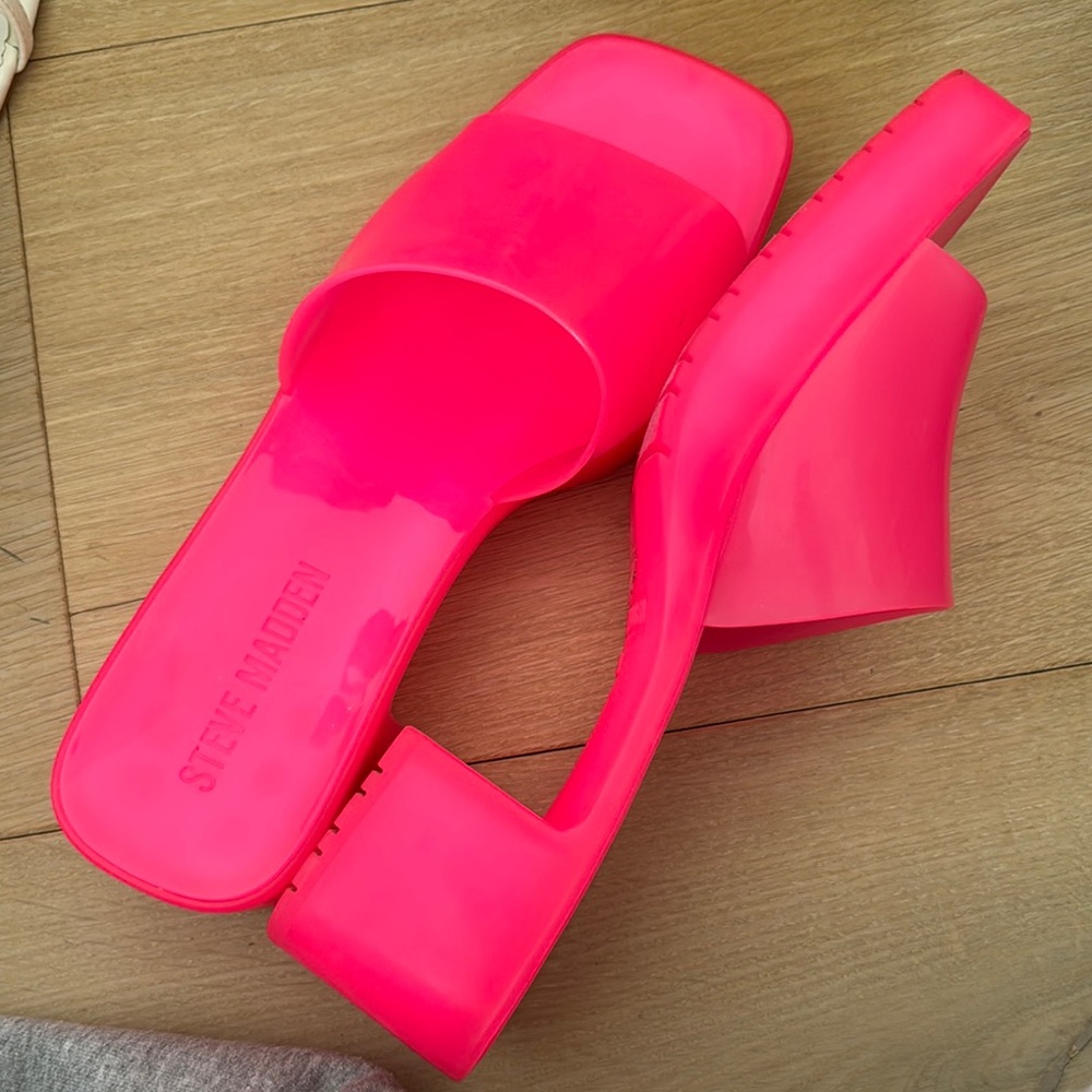 Steve Madden Pink Jelly Heels